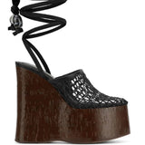 Breakj Wood-Grained Waterproof Table Fishing Net Sandals Women's Summer Wear 2025 New
