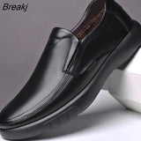 Men's Shoes Leather Soft Sole Non-slip Rubber Loafers Men's Business Casual Leather Shoes designer men