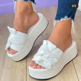 Summer Platform Sandals for Women Fashion Casual Hemp Wedges Slippers Thick Sole Open Toe Outdoor Beach Woman Walking