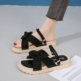 Breakj Red Cool Slippers Female Fairy Summer Outside Wearing Ins Tide 2025 New Fashion Out Burst Thick-Soled Beach