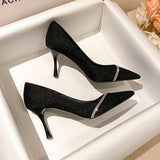 Breakj Sense Single Shoes Fine Heel New Pointed Small High Heels 2025 Spring And Autumn Heel Squint Small Women's French Women