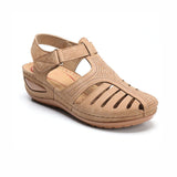 Breakj Ladies Sandals Large-Size Hollow Slopes Sandals Women Round Head Anti-Slip Women