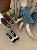 Breakj Bows Small Fragrant Wind Round Head Mary Jane Single Shoes 2025 Spring And Summer New Folds With Grandmother