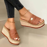 Women's Shoes Factory Price Sales High Heel And Rubber One-Character Slippers Cover Pure Color 2025 Women Thick Bottom Cool