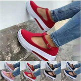 Single Shoes 2023 Spring And Summer New Slope Heel Thick-Soled Sneakers Size 43 Women's