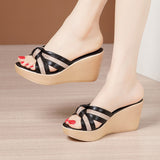 Women With Golden High Heels And Sandals 2023 Summer New Muffin Thick Bottom Large Size Fish Mouth Fashionable Fishmouth