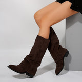 Breakj Coarse And Anti-Slip Skinny And Skinny Boots Women 2025 Autumn And Winter New Wear Soft Bottom To Keep Warm