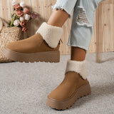 Breakj Bottom Plus Thick Winter Snow Boots Women's Fur Integrated 2025 New Waterproof Short To Keep Warm And Velvet Women's