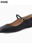 Size 34-40 Flats Shoes For Women 2023 Summer Fashion Low Heels Shoes Real Leather Luxury Designer Pump Casual