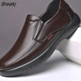 Men's Shoes Leather Soft Sole Non-slip Rubber Loafers Men's Business Casual Leather Shoes designer men