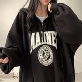 Hoodies Women 2023 New Autumn Winter Fashion Casual Warm Oversized Hooded Pullover Loose Jacket