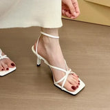Breakj French Purple High Heels, Slippers Women's Shoes Wear 2025 New Summer Temperament Cool