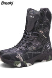 Waterproof Men Tactical Military Boots Desert Boots Hiking Camouflage High-top Desert Men's Boots Fashion Work Men's
