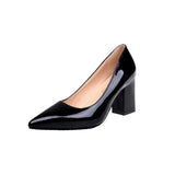 New Style Pointed Sexy Thick Heel Shoes Solid Color Fashion Versatile Shoes Wedding Banquet Celebrity Style Talon