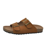 Breakj Thick-Bottomed Boken Slippers 2025 New Belt Buckle Beach Slippers Roman Muller