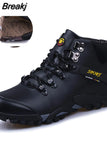 2023 Men Snow Boots Waterproof Men Footwear Winter Ankle Boots Fur Breathable Men Winter Shoes 3 Colors Male