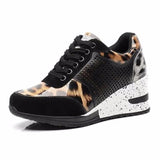 Breakj Slope Heel 2023 Autumn And Winter Thick Soles Thick-Soled Shoes Round Head Cross-Lace Casual