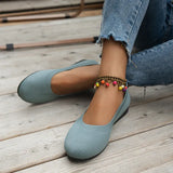 Toe Flats for Women Comfortable Knit Ballet Flat Shoes Casual Slip on Shallow Shoes Office Boat Shoes Plus Size