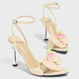 Breakj Single Three-Dimensional Phantom Butterfly Mirror Snake Pattern Blue Lady High Heel