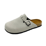 Breakj Shoes Lazy Half Slippers Men And Women Wearing Leather Cork Cool Slippers Casual