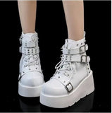 Breakj Rider Original Martin Boots Spice Girls Thick Bottom Round Head Cool Short Boots Buckle Buckle Tie Martin