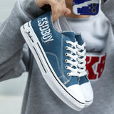 Breakj Men's Shoes 2025 Trend New Casual Trend Men's Low-Bottom Sports Thick-Soled Youth Canvas