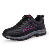 Breakj Leather Waterproof Mother Casual Shoes Soft Soles Of Anti-Slip Old Shoes Women Comfortable And Lightweight Middle-Aged Walking Shoes