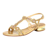 Flat-Bottomed Water Drill Sandals Women's Bohemian Sandals Foreign Style Fashion Women's Sandals Anti-Skid In The Summer Of