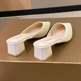 Summer New Baotou Half Slippers Female Fairy Style Outer Wear High Heel