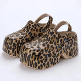 Thick Bottom Clogs for Women Closed Toe Chunky Platform Sandals Woman Summer 2023 Super High Wedge Heel Slippers