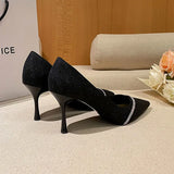 Breakj Sense Single Shoes Fine Heel New Pointed Small High Heels 2025 Spring And Autumn Heel Squint Small Women's French Women
