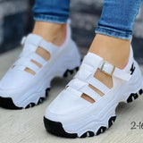 Breakj Thick-Bottomed Buckle With Casual Sandals 2025 New Thick Low Round Head Hollow Single