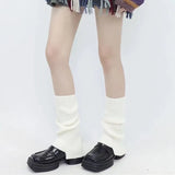 And Winter Lolita Pile Jk Pure Color Socks Cover Soft Waxy Warm Folding Leg Boot Cover Pile Leg