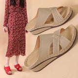 Size Stitches, Slippers, Women's Shoes, Sandals, Sandals, Middle-Aged Mothers, Leisure Slippers, Women's