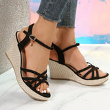 Wedges Shoes for Women 2023 Summer Platform High Heels Sandalias Mujer Thick Bottom Ankle Strap Gladiator Shoes