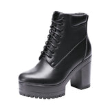 Leader High Heels, Thick Heels, Thick Soles, Velveteen Martin Boots, Size 4143 Autumn / Winter British