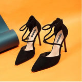 Breakj Sexy Pointed Single Shoes Cross-Tied High Heels Women 2025 New Banquet Temperament Fine Heel