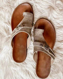 Women's Shoes 2025 Summer New Leisure Flat-Bottomed Flip-Flops Fashion Women Cool
