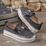 Size Water Drill Shallow Mouth Love Shoes Women's 2024 Summer New Korean Version Of A Thick-Soled Lazy