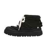 Breakj Shoes Winter Thick Soles Plus Velvet Outdoor Cotton Shoes Short Cylinders Snow Boots Men And Women The Same Black Martin