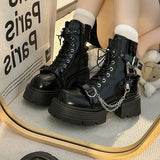 Breakj Punk Style Thick Bottom Martin Boots 2025 New Mid-Chammelt Sweet Cool Small Man To Increase Fashion
