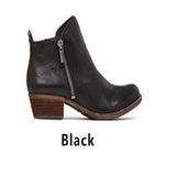 Boots Women 2020 Winter Fashion British Short Ankle Boots Zipper Square Heel Warm Non-slip Boots Shoes For