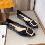 Breakj Shoes Children's New Spring 2023 Sharp-Pointed Light-Mouthed Single-Shoe Red Wedding Shoes Mother Soft-Soled Bean