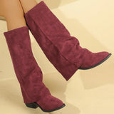 Breakj And Cowboy Boots 2025 New Autumn And Winter Large-Size High-Tube Trouser