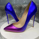 Gradient Colors Collection Women Pointy Toe High Heel Party Shoes Fashion Designer Comfortable Slip On Stiletto