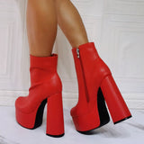 Great Qualtiy Dropship Female Boots Super High Heel Ankle Boots Platform 2023 New Sexy Elegant Woman Ankle Boots