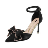 Elegant Dress Bridesmaid Sandals Fairy Wind Word Buckle Heels Hollow