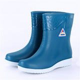 Rain Boots Women Anti-Skid Rainy Walking Shoes Ladies Rubber Ankle Bootie Fashion Wading Shoes for