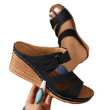 Breakj Bottom Round Head One-Word Wear 2025 New Summer Slope And Large-Size Women's Fashion Cold Slippers