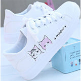 Breakj White Shoes Women 2023 Spring And Autumn Fashion Korean Version Of Female Shoes Street Pat Shoes Casual Flat Shoes New Single